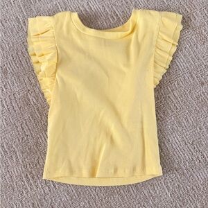 Yellow ruffle tank